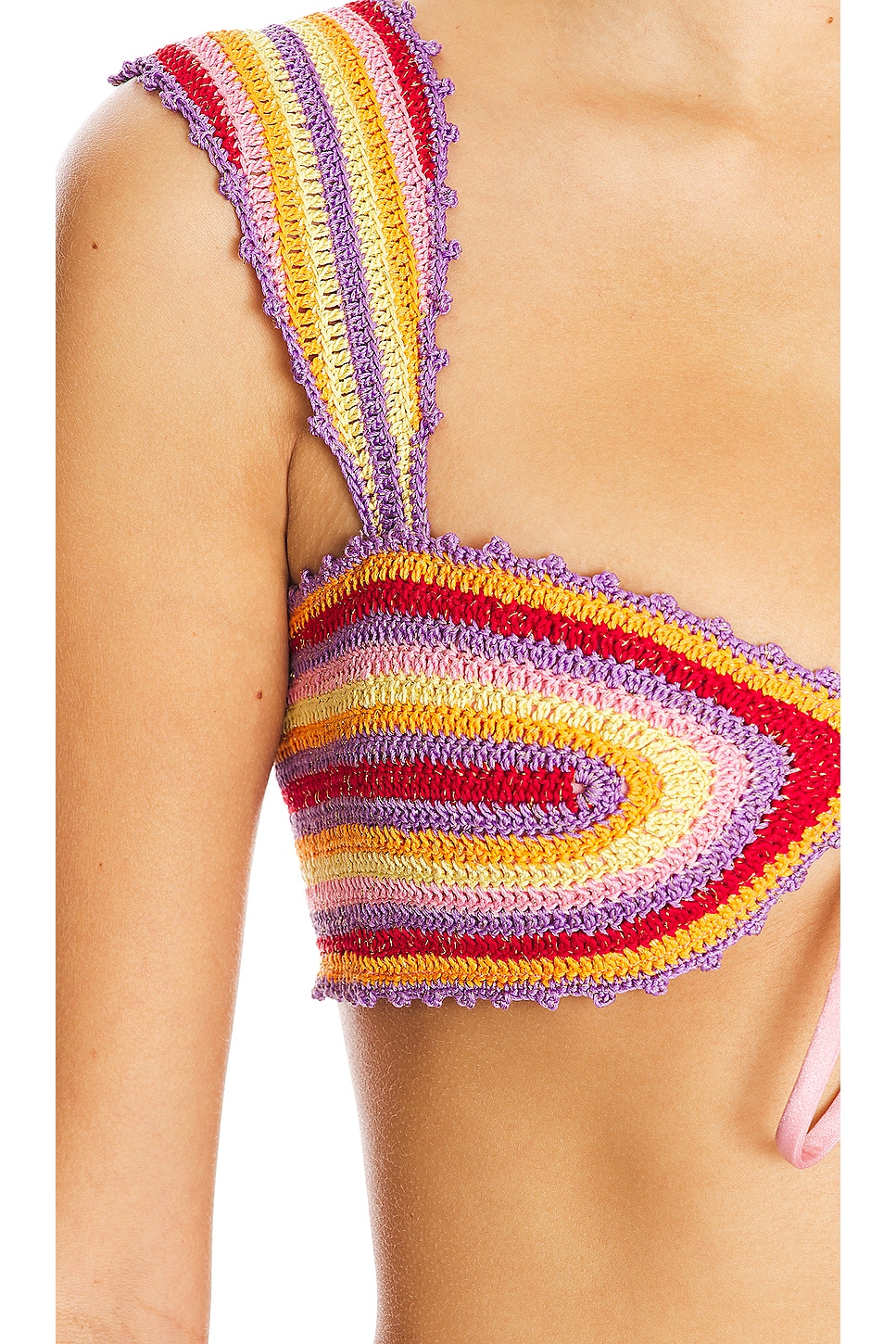 Capittana Lucy Crochet Bikini Top in Multicolor | REVOLVE
