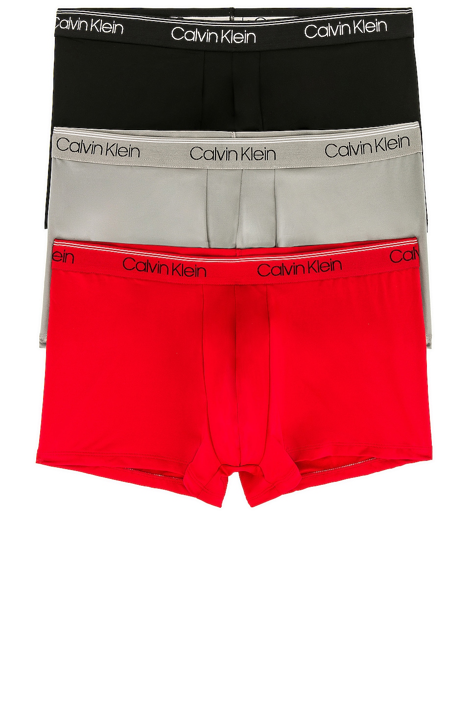 Calvin Klein Underwear Calvin Klein Low Rise Trunk 3 Piece Set in Black,  Convoy, & Red Gala