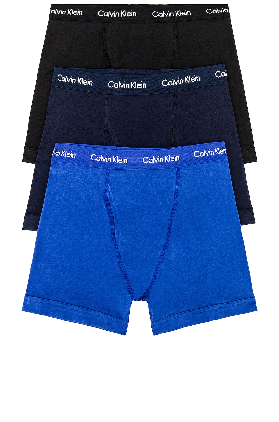 Profeet hartstochtelijk zweep Calvin Klein Underwear Calvin Klein Boxer Brief 3 Piece Set in Black, Blue  Shadow, & Cobalt Water | REVOLVE