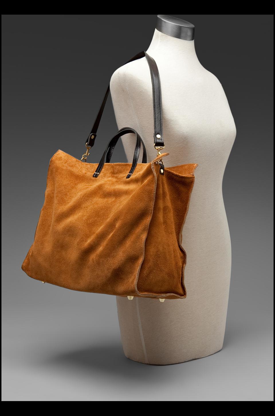 Aevie Handbag Camel Suede