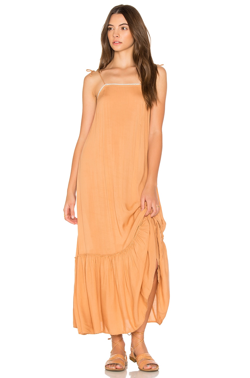 terracotta slip dress