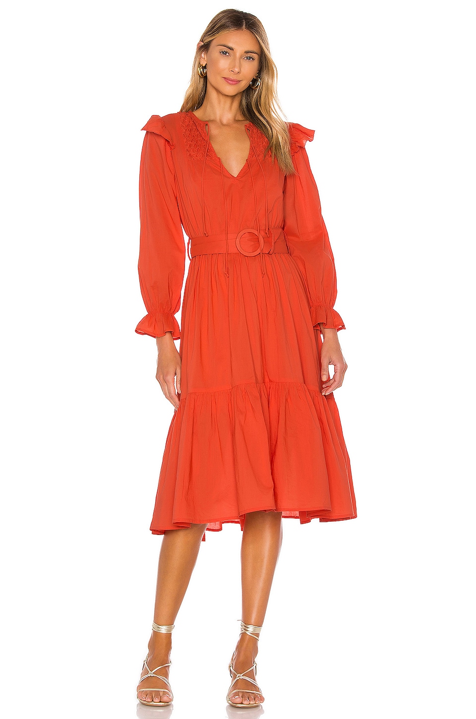 Cleobella Marseilles Midi Dress in Red ...