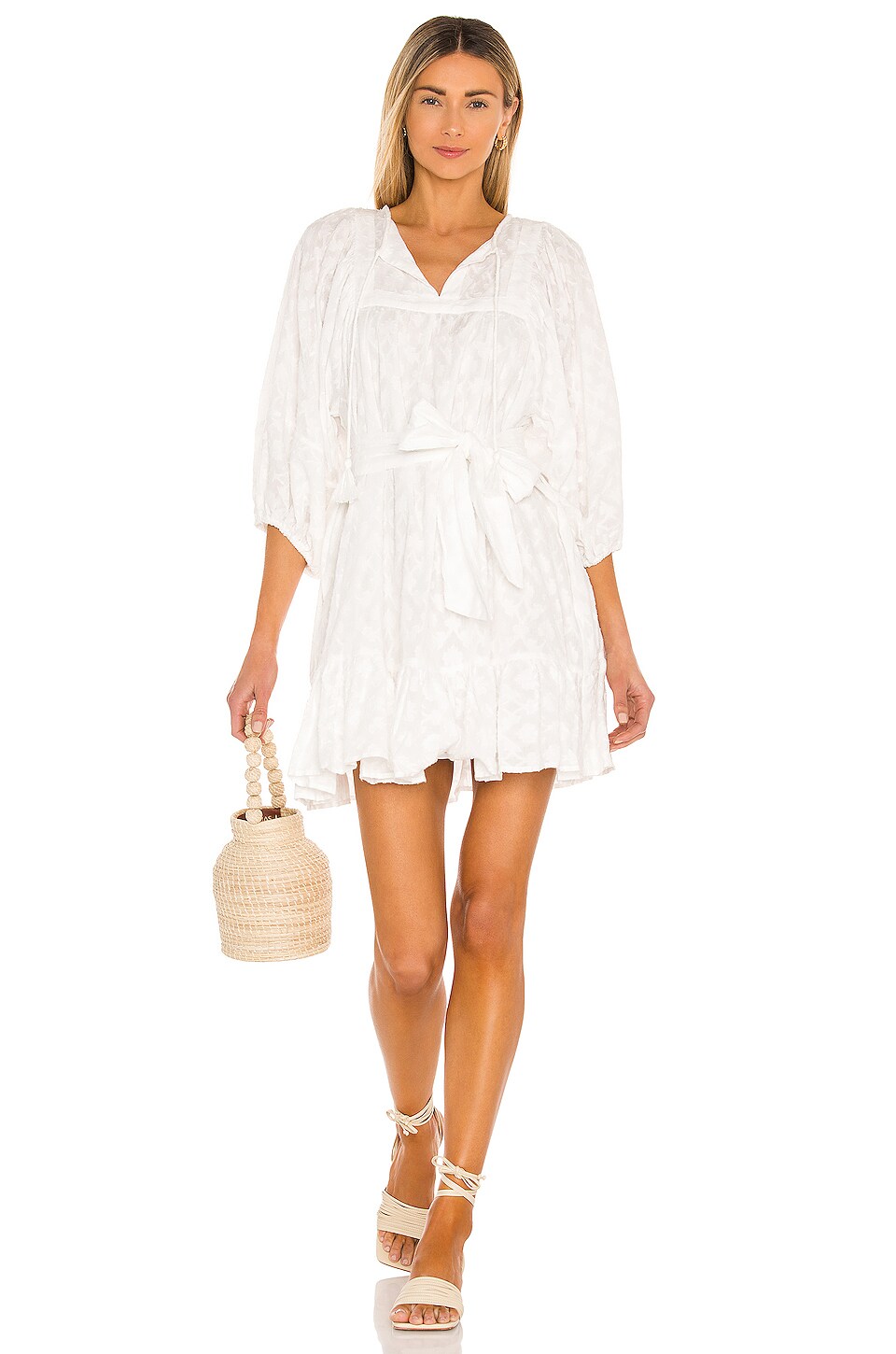 Cleobella Magdalena Mini Dress in Ivory | REVOLVE