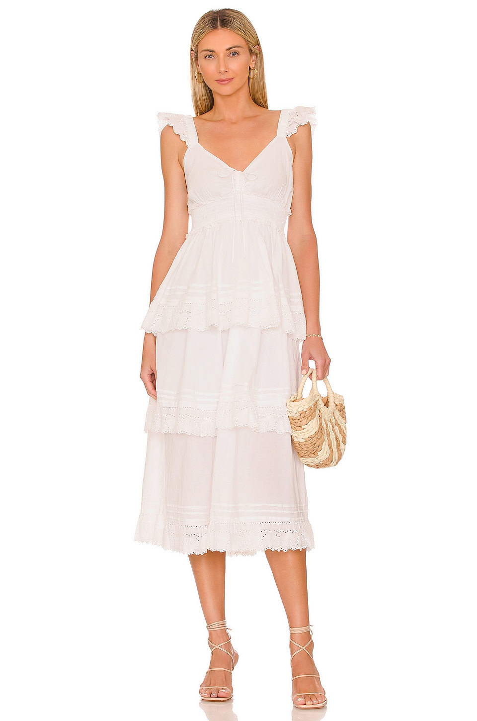 Cleobella Amora Midi Dress in Coconut