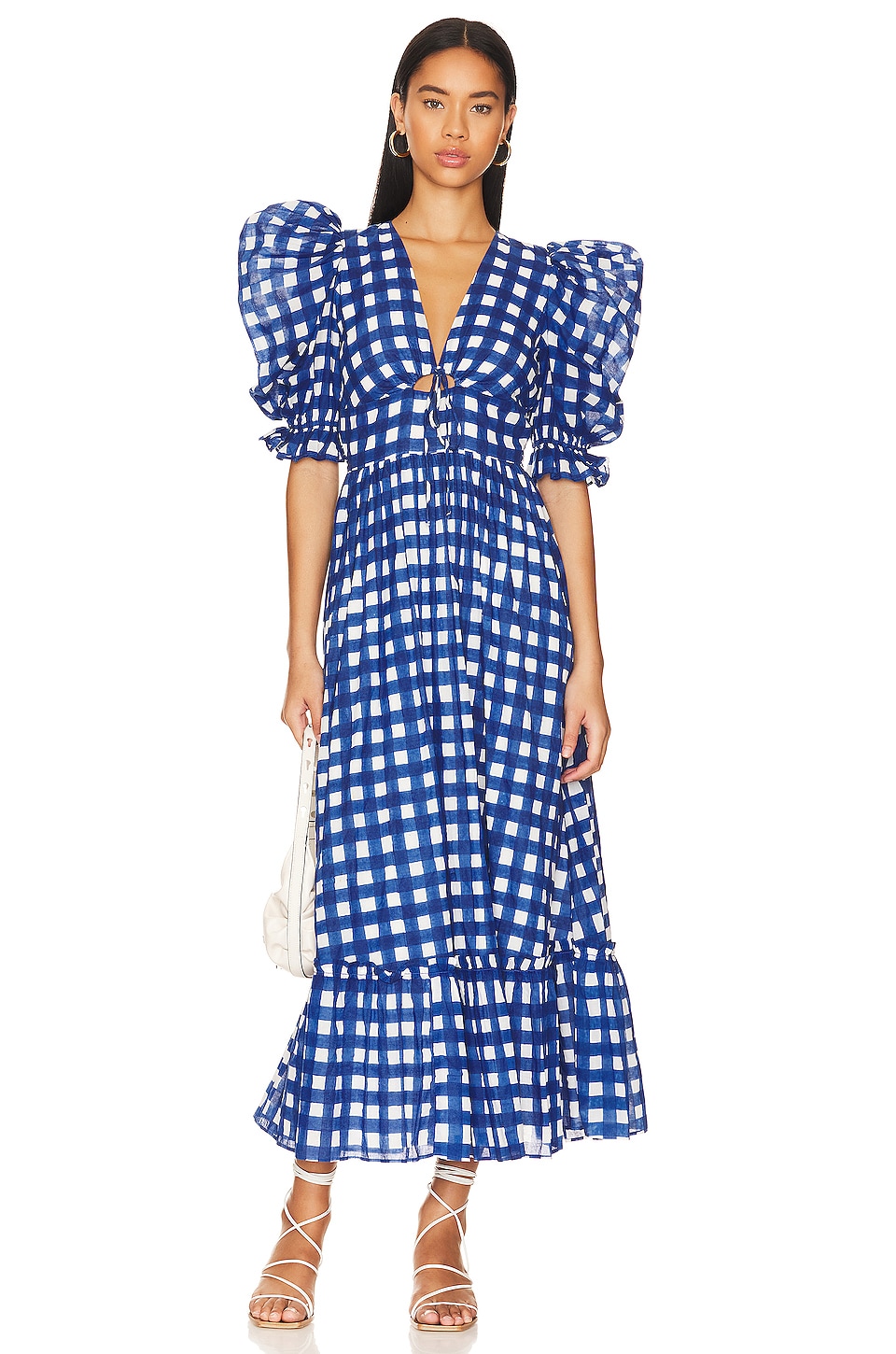 Image 1 of Morina Ankle Dress in Painterly Gingham