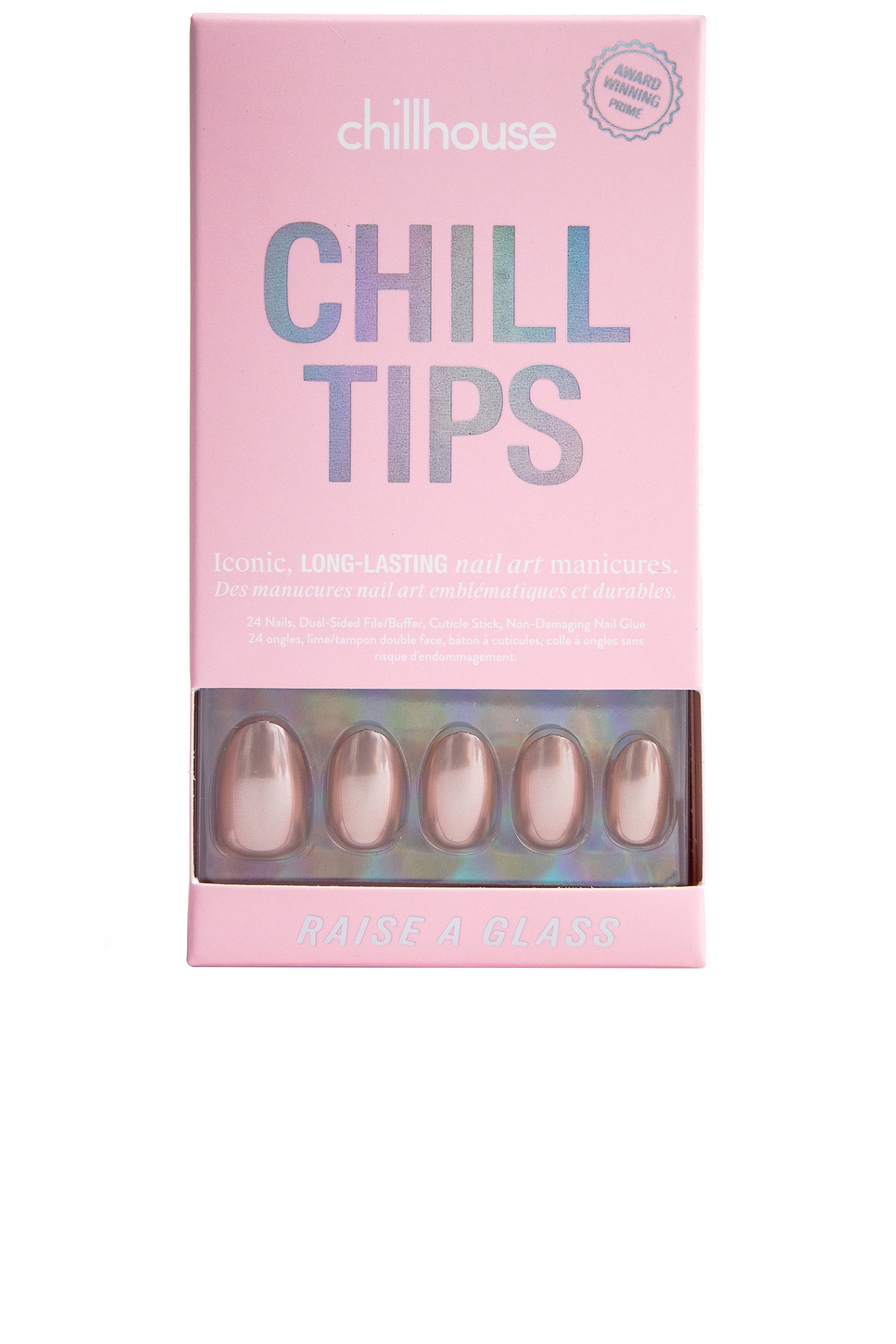 Raise A Glass Short Round Chill Tips Press-on Nails - thumbnail 2