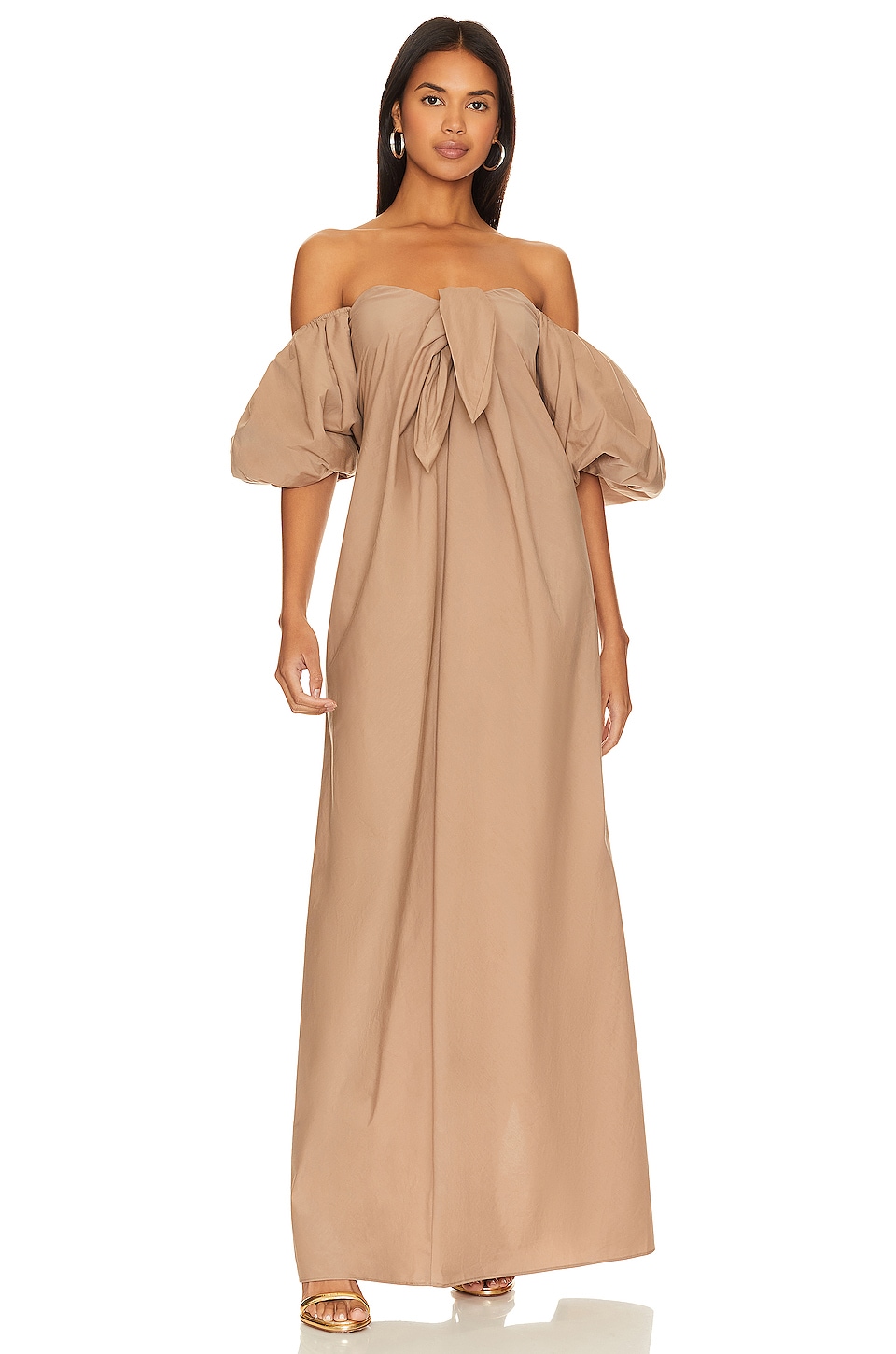 CAROLINE CONSTAS Reyna Dress in in Chocolate REVOLVE