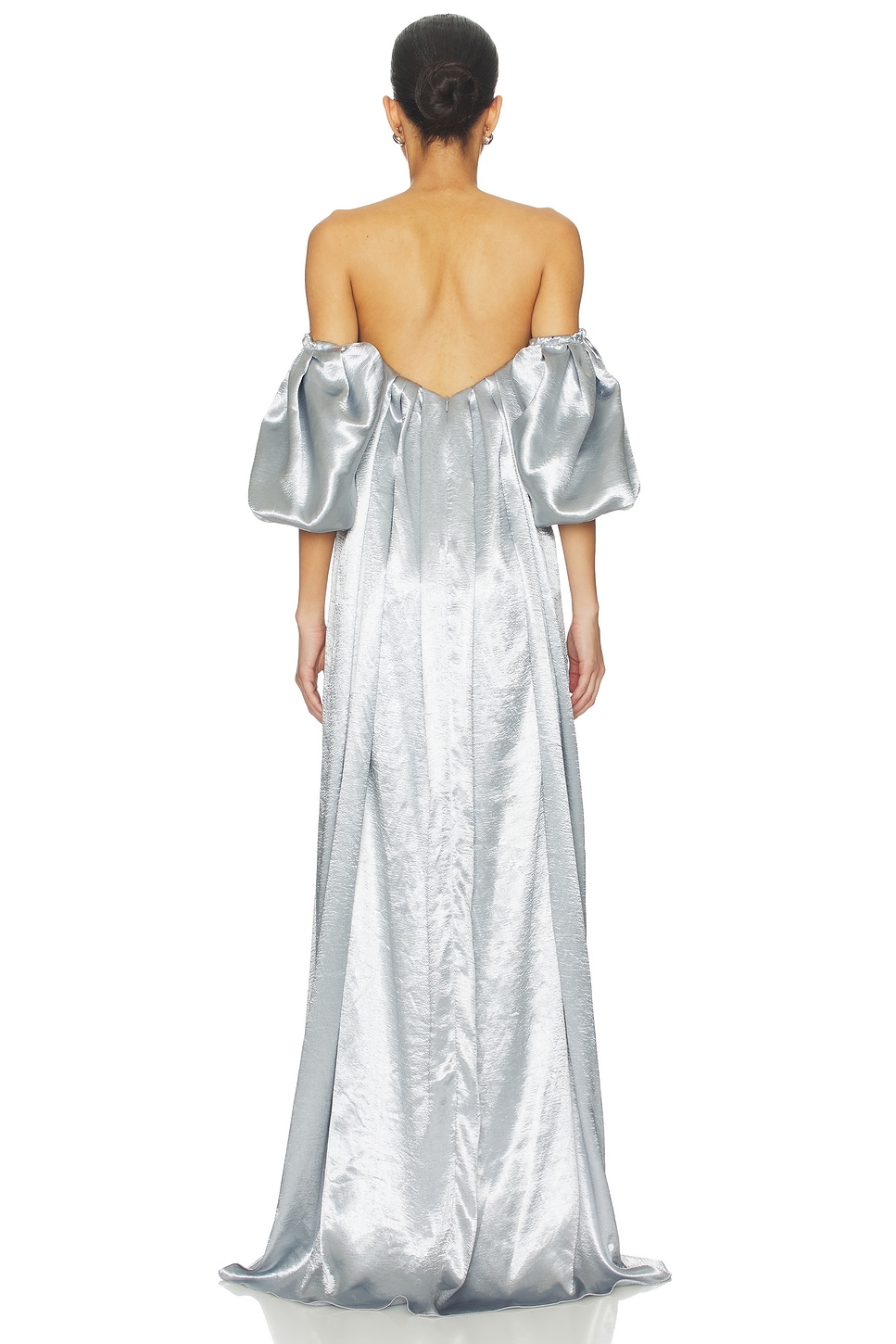 palmer silver glitter drop waist maxi dress Palmer Silver Glitter Drop Waist Maxi Dress – SHOP DDMINE main image 0