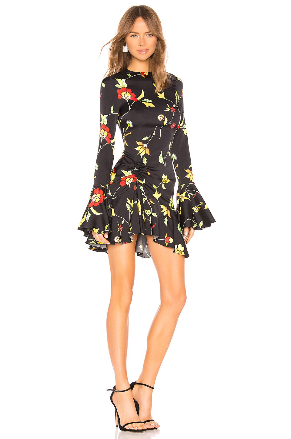 CAROLINE CONSTAS Monique Mini Dress in Black Multi