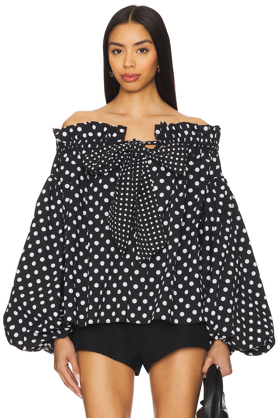 revolve polka dot top