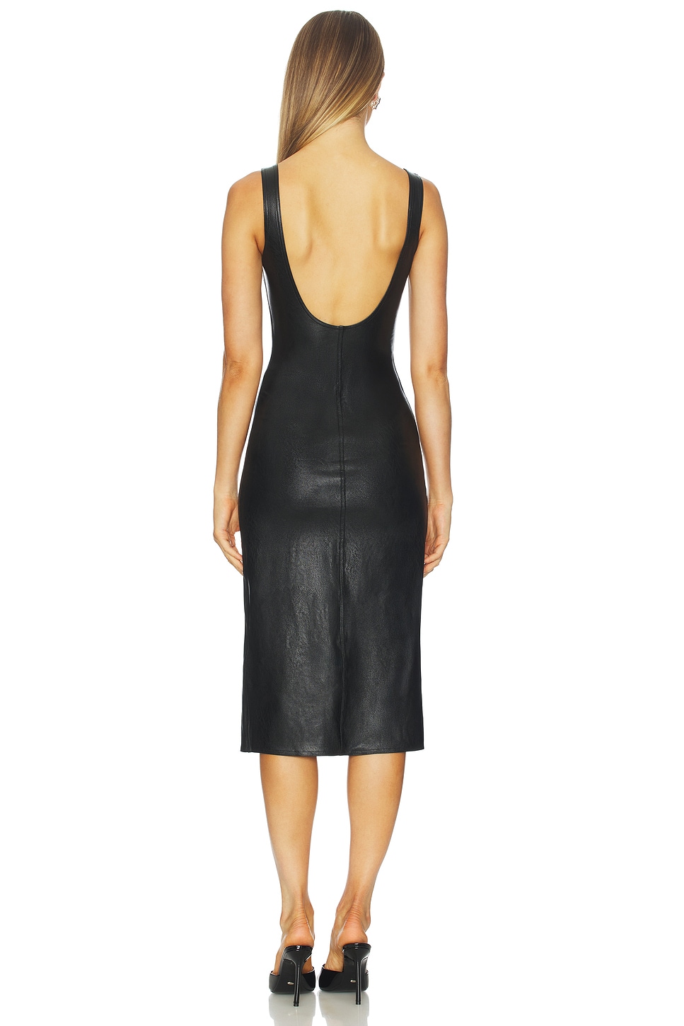 black leather evening dress Leather Gown – STELLO main image 0