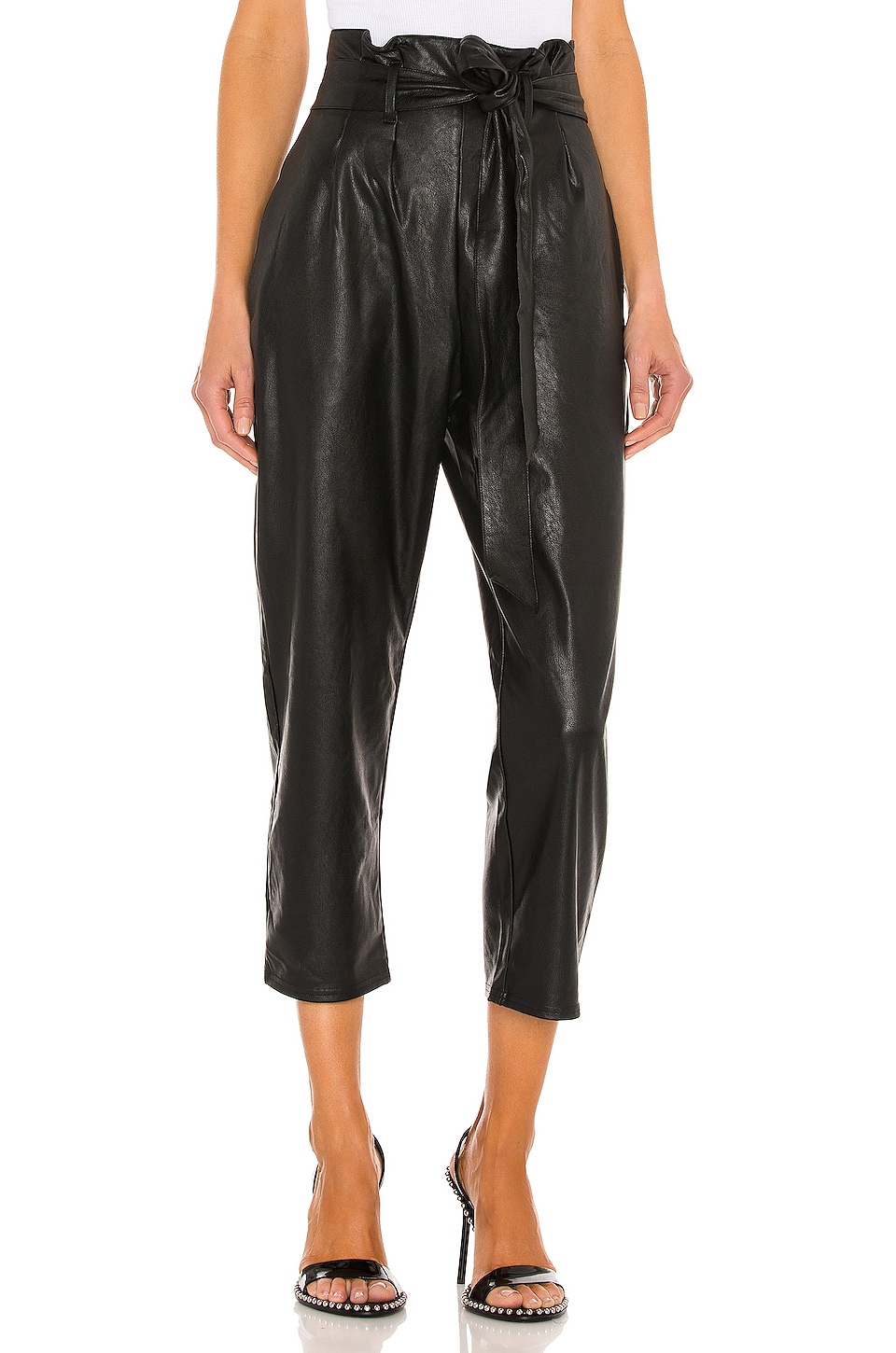 Commando Faux Leather Paperbag Pant in 