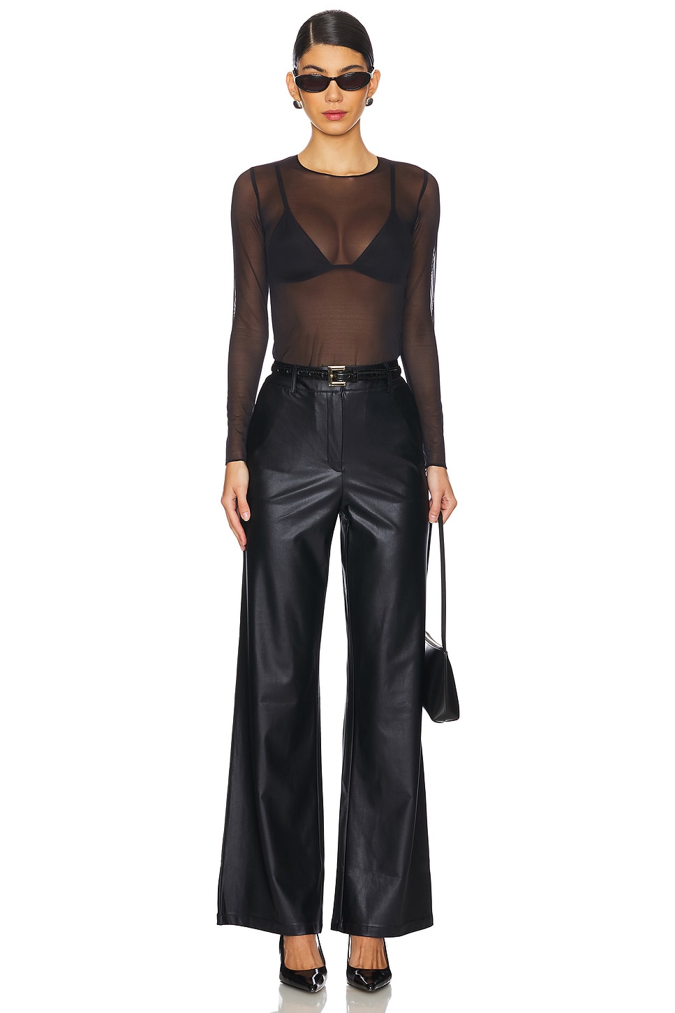 Chic Mesh Long Sleeve Tee