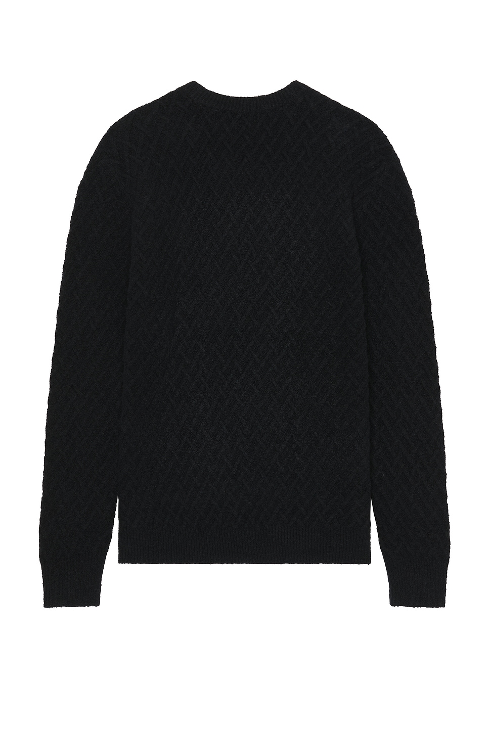 Boucle Half Diamond Crew Sweater - Thumbnail 2