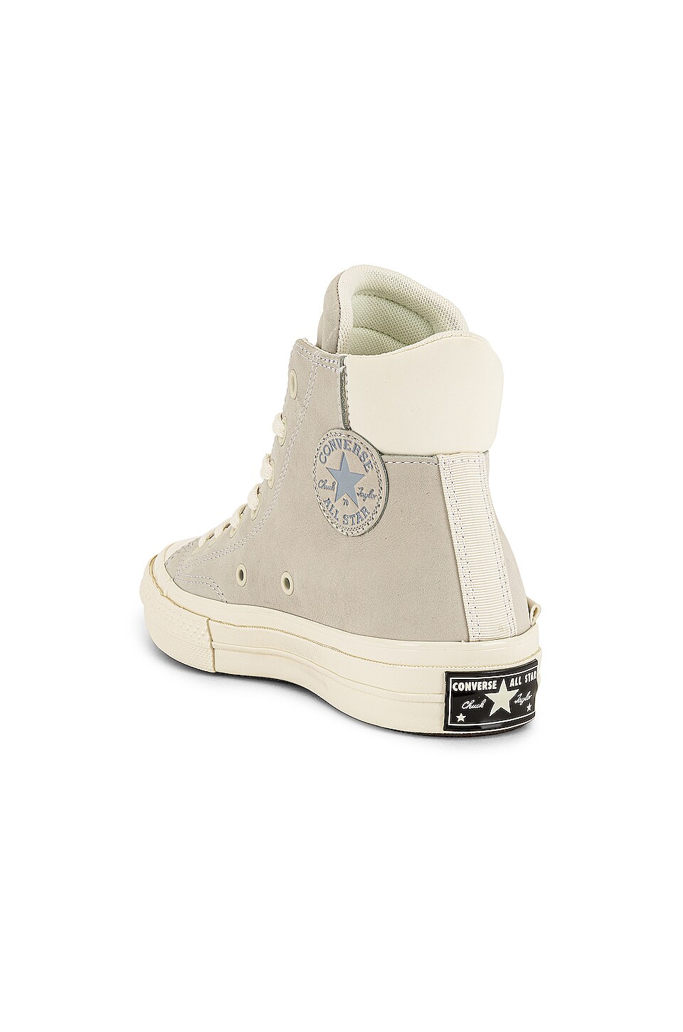 chuck 70 nubuck leather sneaker in egret & gravel