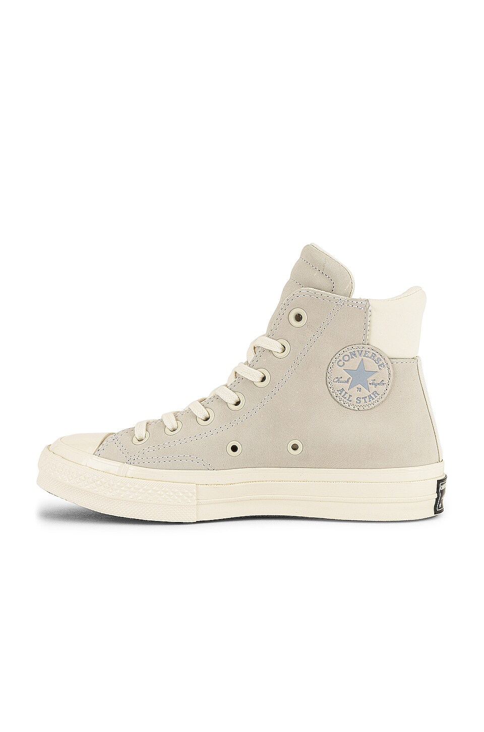 chuck 70 nubuck leather sneaker in egret & gravel