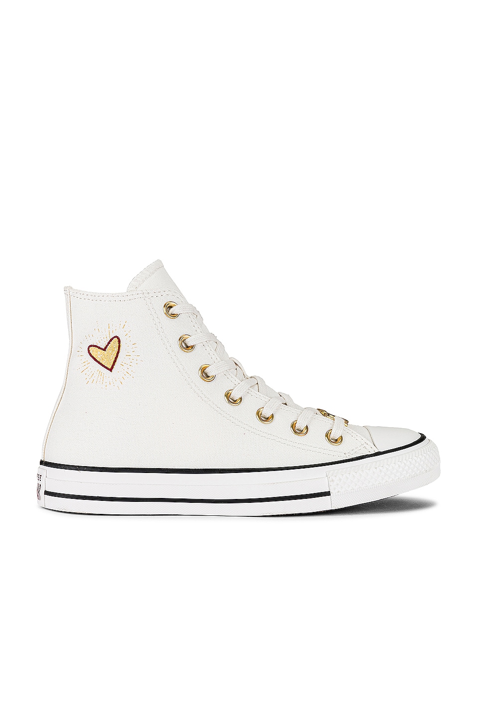 Converse Chuck Taylor All Star Radiating Love Sneaker in Vintage White,  White, & Back Alley Brick | REVOLVE