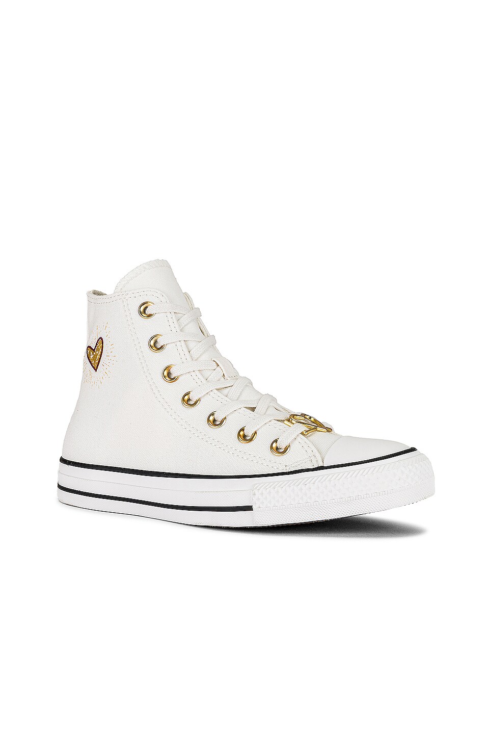 Converse Chuck Taylor All Star Radiating Love Sneaker in Vintage White, White, & Back Alley Brick