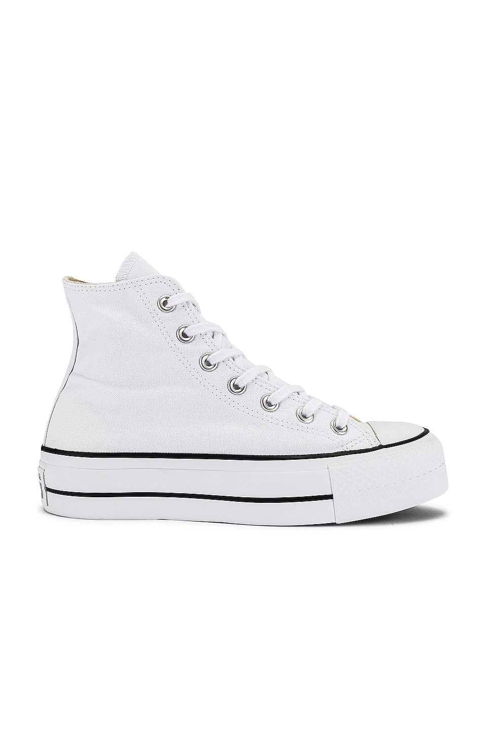 Image 1 of Chuck Taylor All Star Lift Hi Sneaker in White & Black