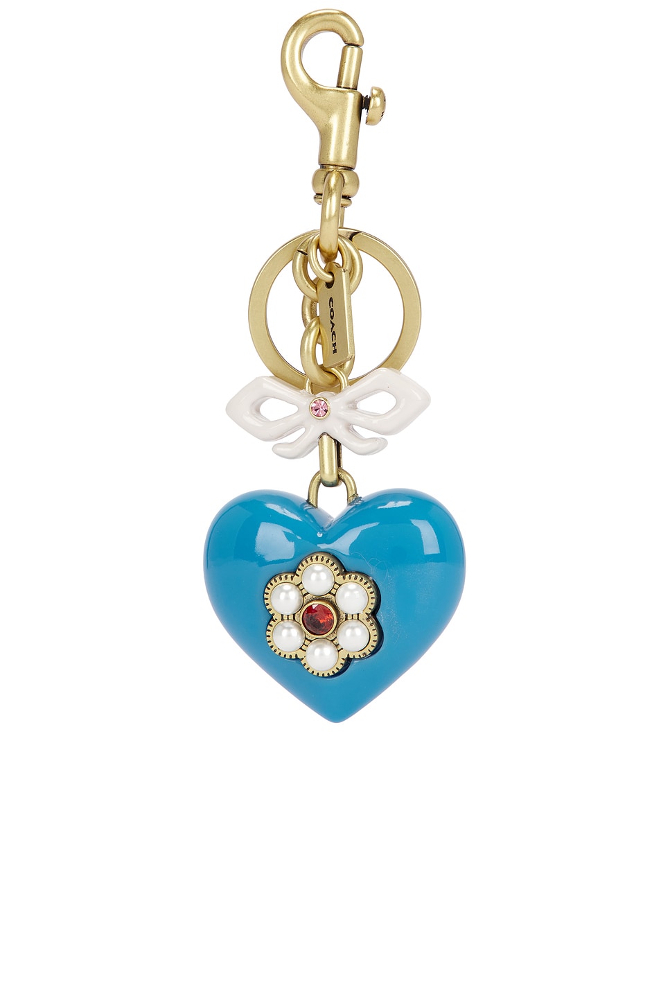 Coach RESIN HEART バッグチャーム - Blue Multi | REVOLVE