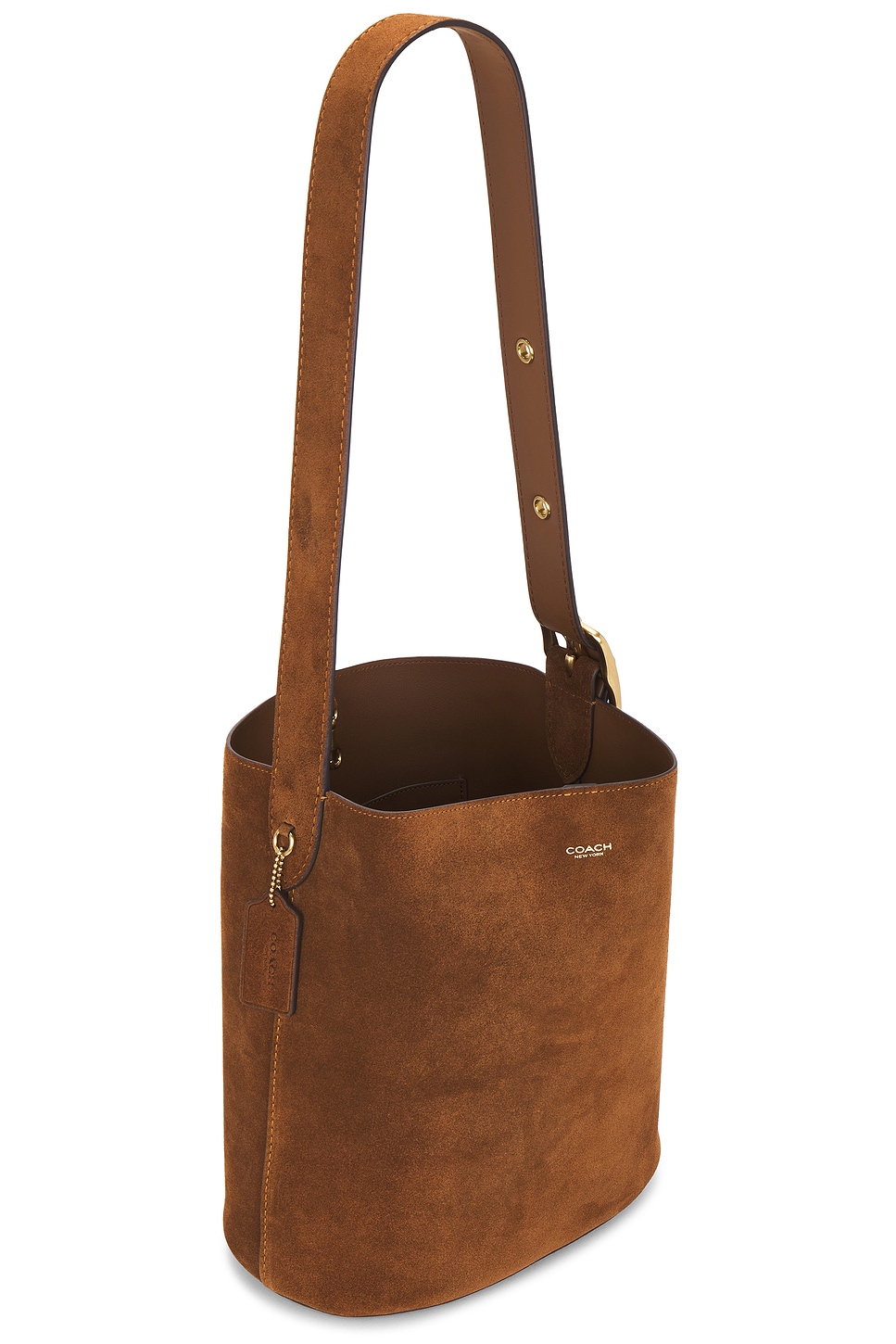 COACH ダークブラウン バケットバッグ Coach BLEEKER バケットバッグ - Warm Brown | REVOLVE