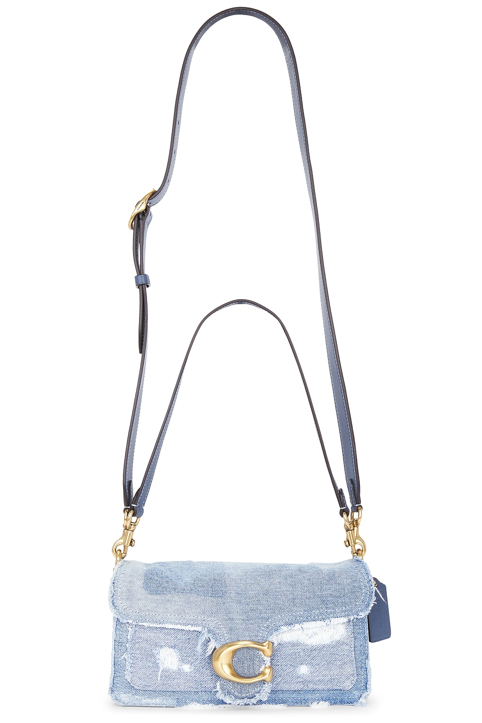 Upcycled Denim Patchwork Tabby Shoulder Bag