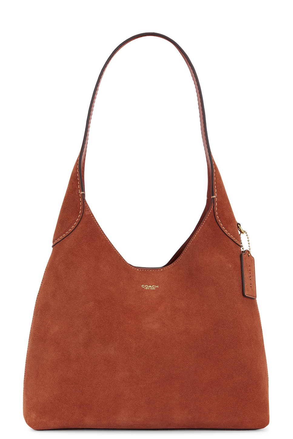 Coach Suede Brooklyn 28 Shoulder Bag in Clay | REVOLVE