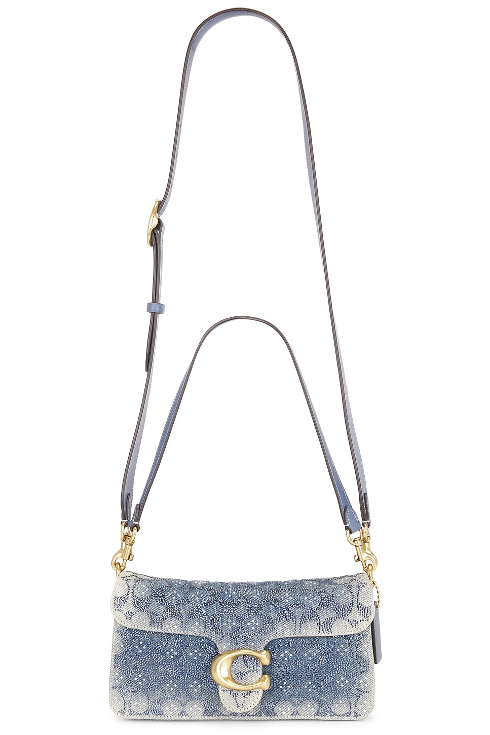 Soft Crystal Signature Denim Tabby Bag 26