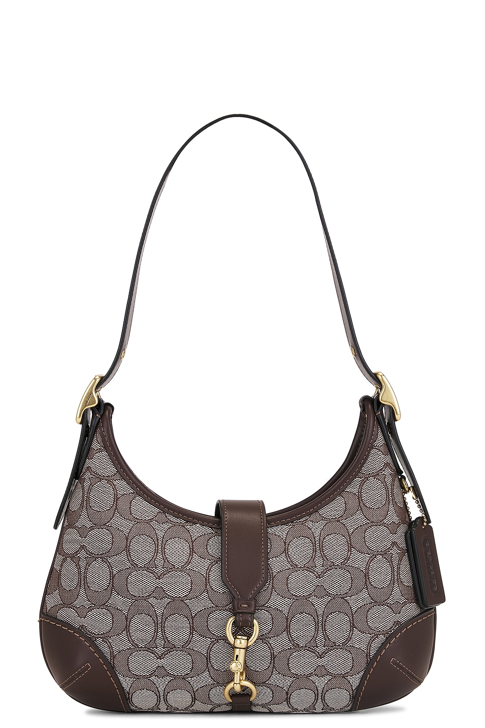 ●Fallett● Big hobo bag khaki FA2401BG02KH COACH Jules Hobo Pebble & Snake-Embossed Leather Bag Light