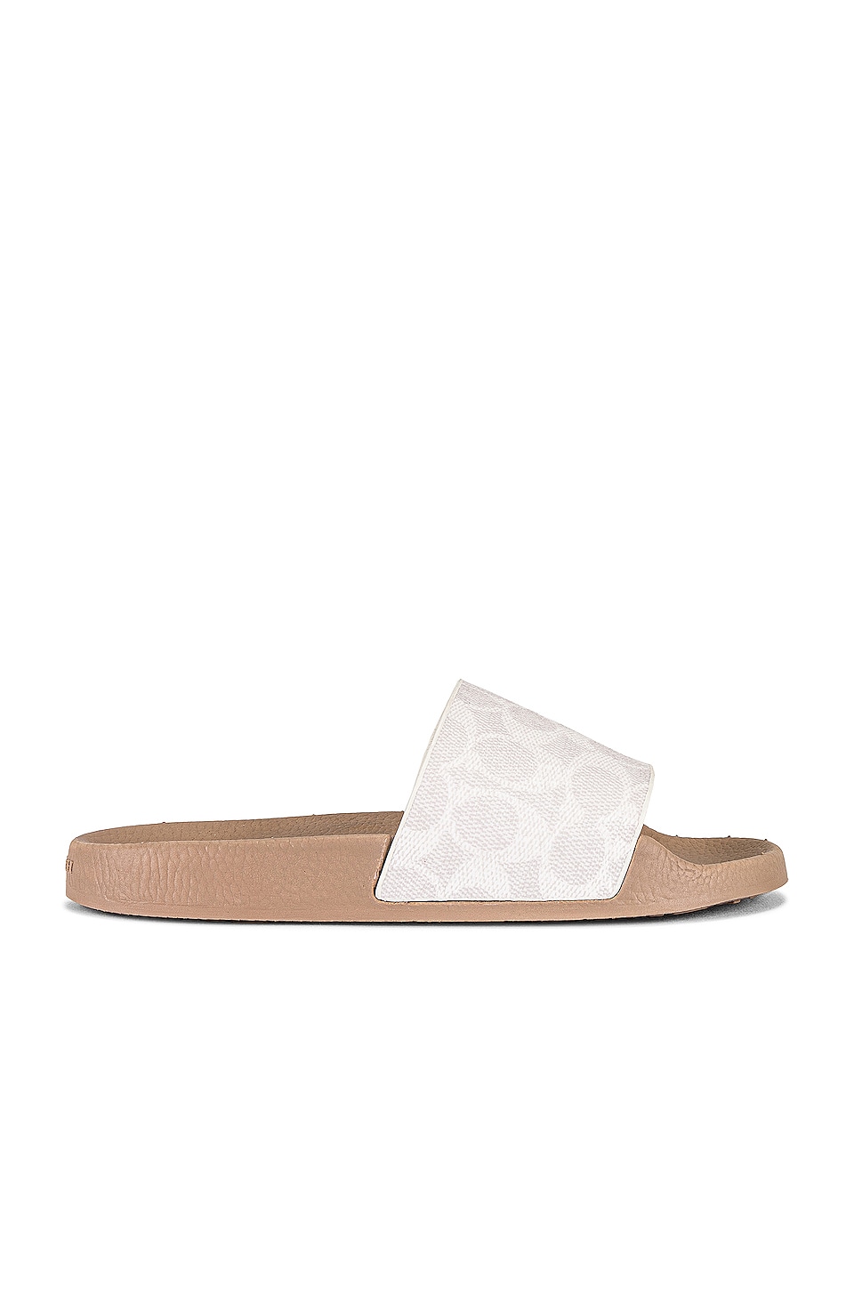 Coach Udele Slides in Chalk & Taupe | REVOLVE