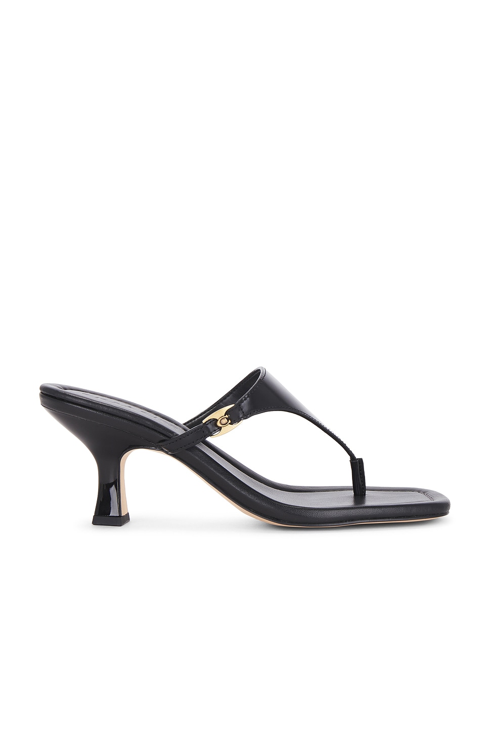 Coach Heritage Thong Sandal in Black | REVOLVE