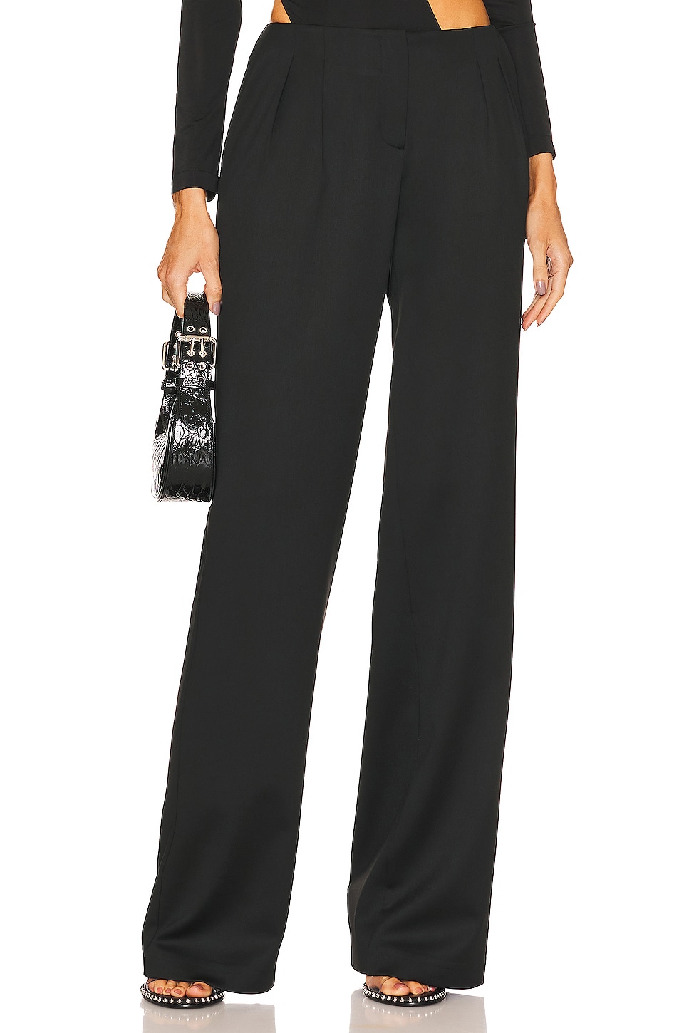 Ceren Ocak Low Waist Pant in Black | REVOLVE