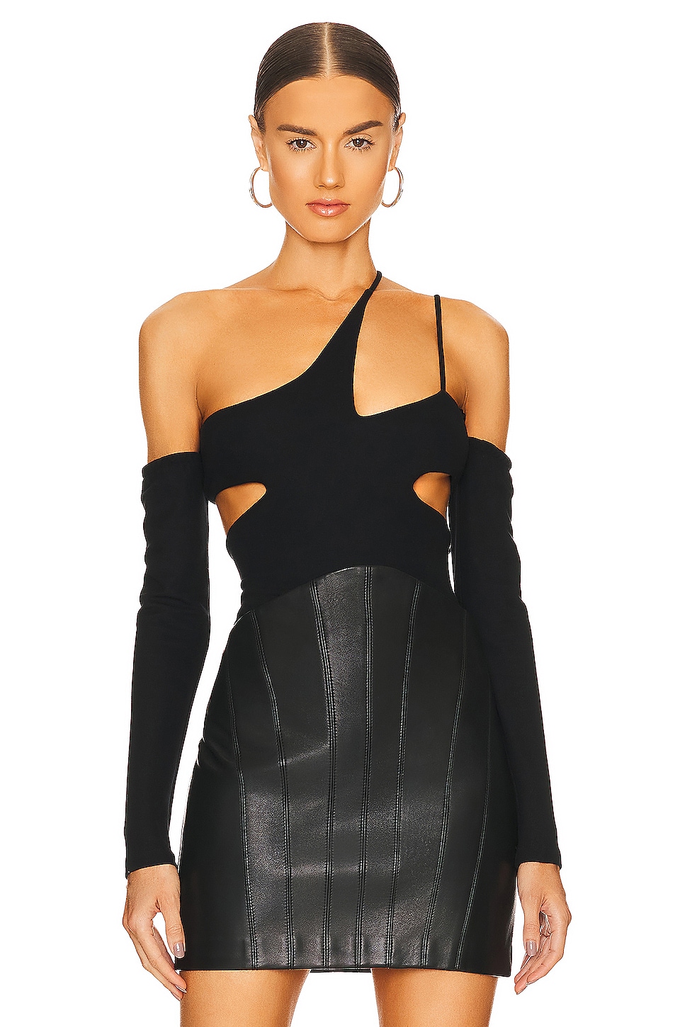 Ceren Ocak Cut Out Bodysuit in Black | REVOLVE