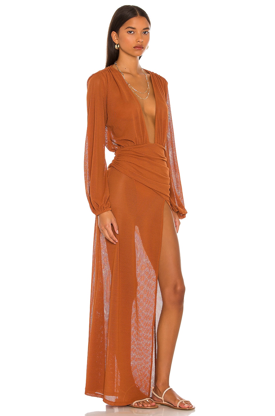 Camila Coelho Kimber Maxi Dress in Hazel Brown