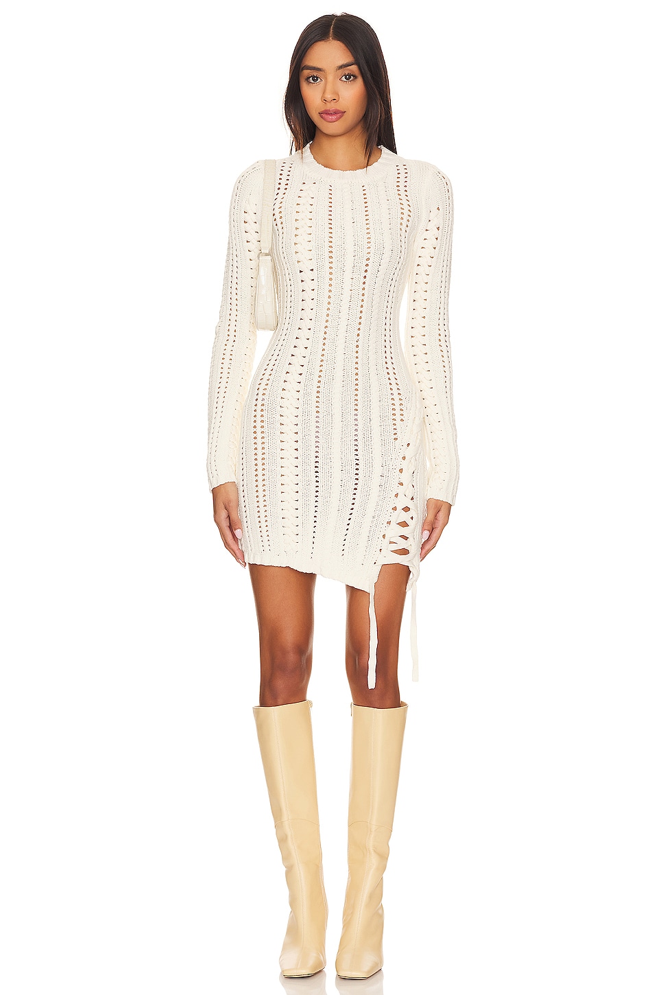 Camila Coelho Anira Cable Dress in Ivory | REVOLVE