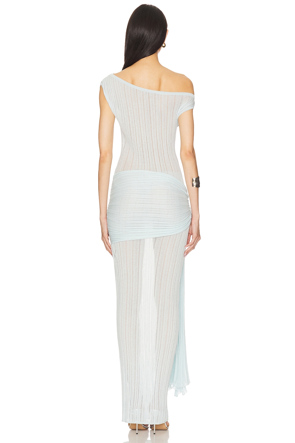 Camila Coelho Callie Sheer Midi Knit Dress