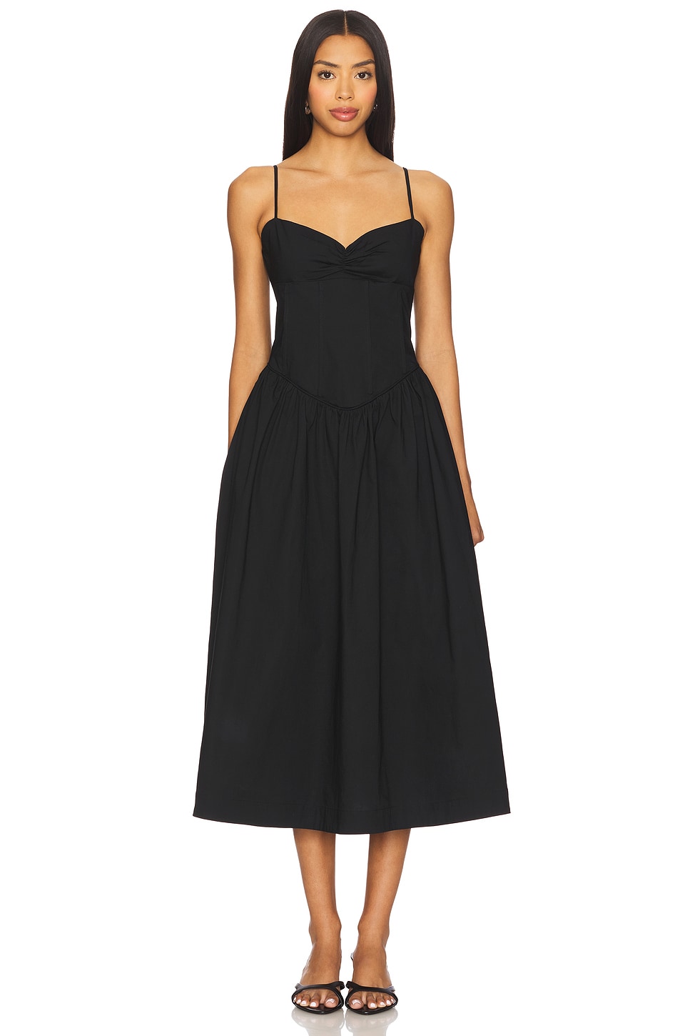 Camila Coelho Moroccan Midi Dress in Black | REVOLVE