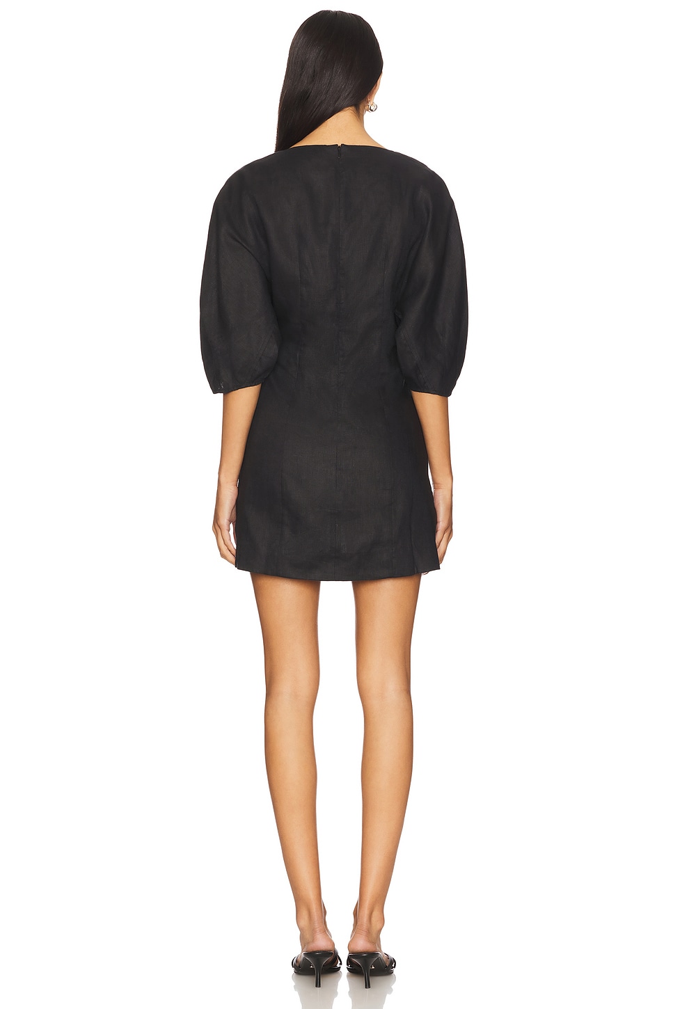 Lino Mini Dress - Thumbnail 3