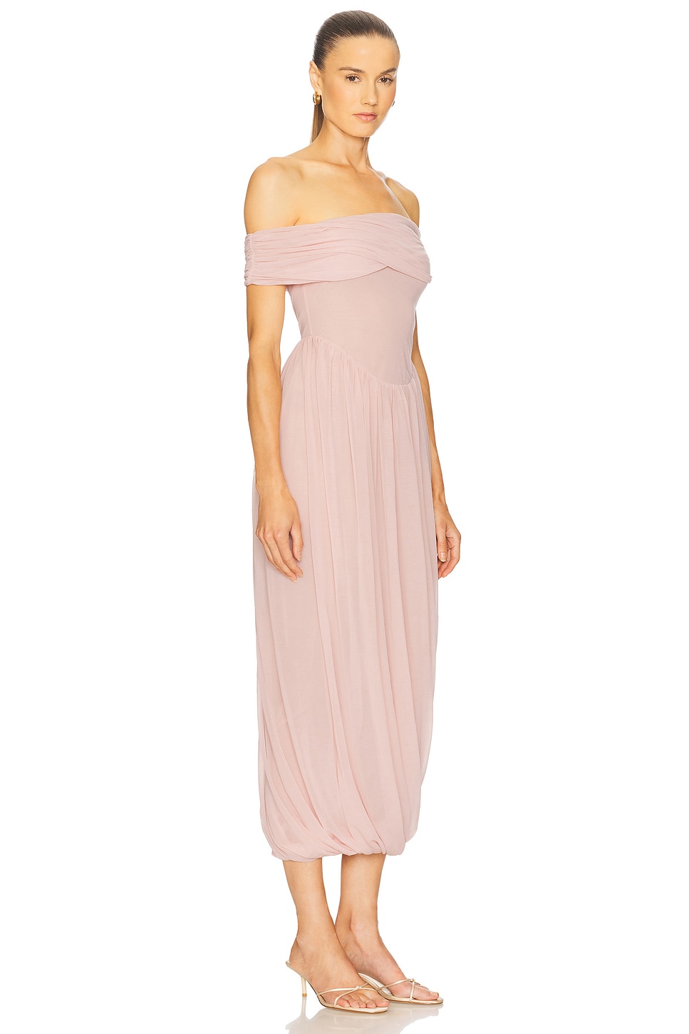 long sleeve midi birthday dress Jane Long Sleeve Bodycon Midi Dress for Women, Nude, Polyester and Elastane, Soft Breathable Fabrics