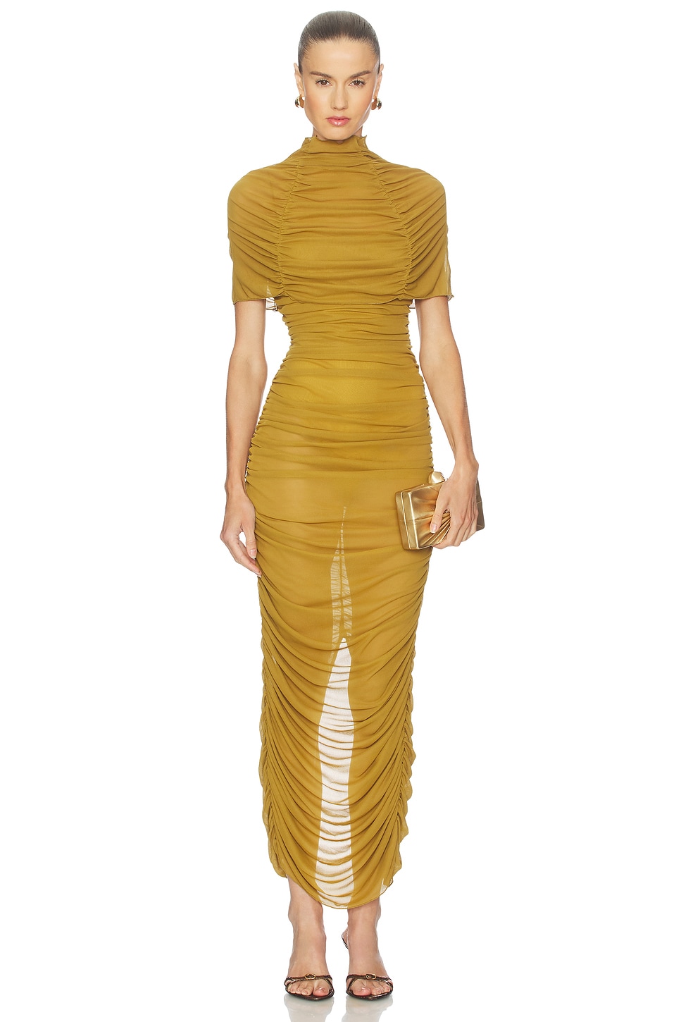 Camila Coelho Rocio Midi Dress in Chartreuse