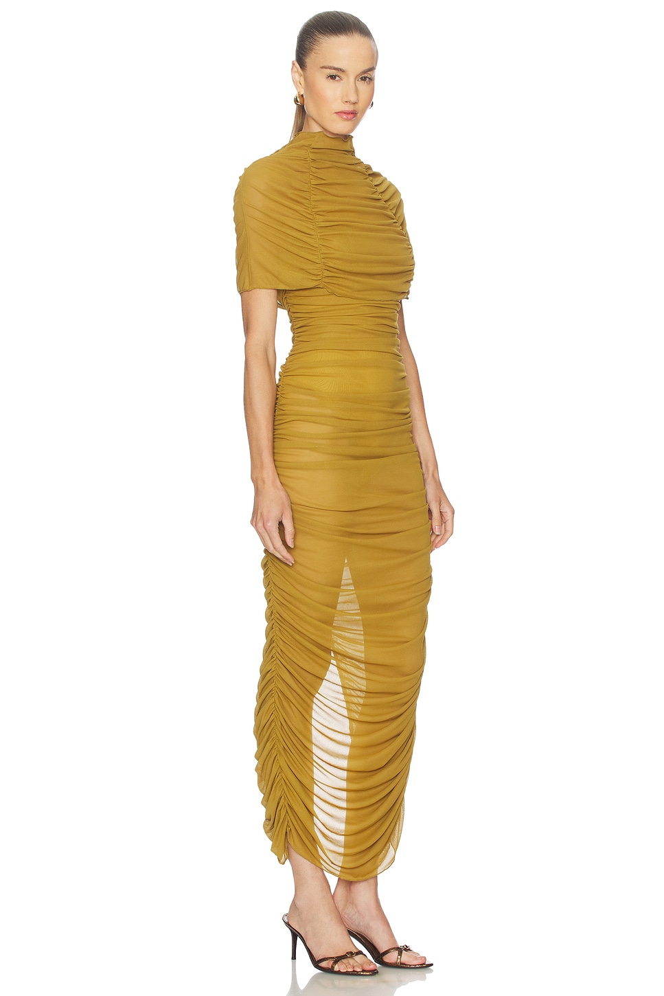 Camila Coelho Rocio Midi Dress in Chartreuse