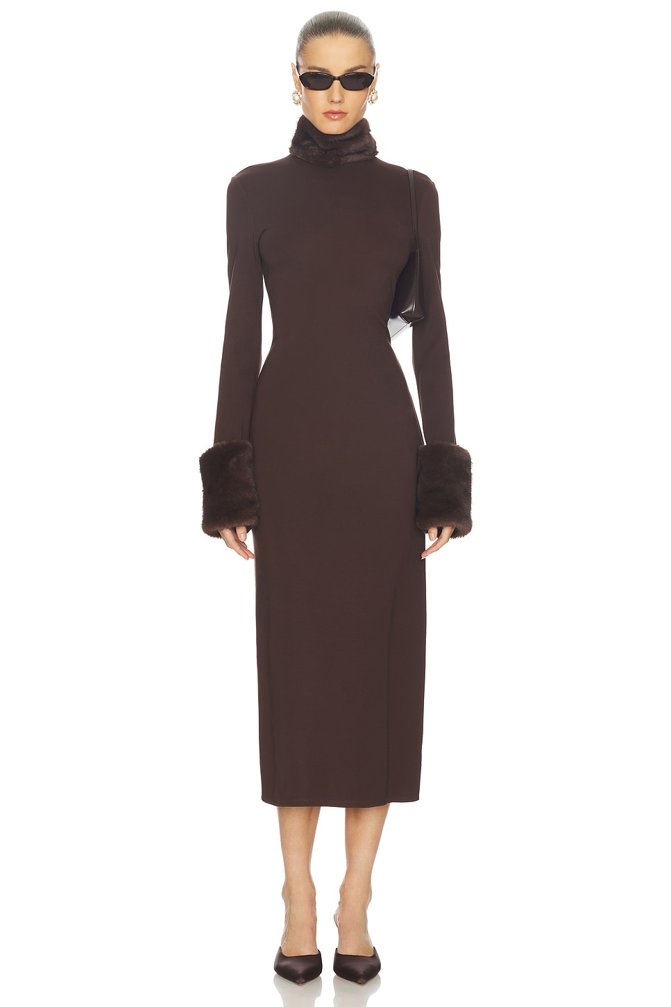 Camila Coelho Isadora Midi Dress in Chocolate | REVOLVE