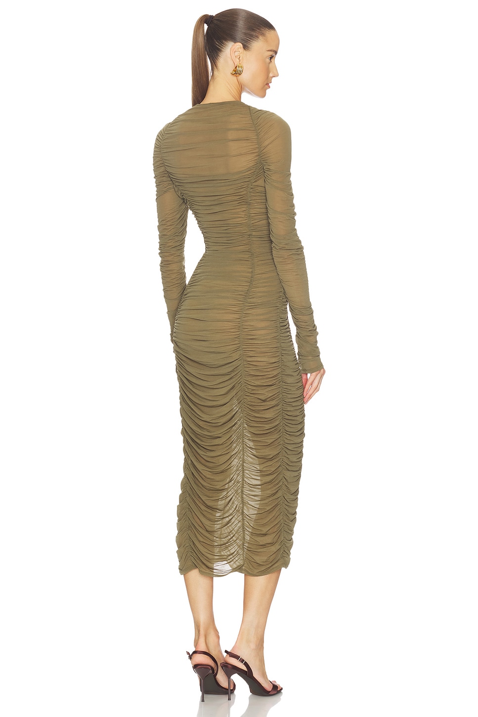 Camila Coelho Nayeli Midi Dress in Olive Green | REVOLVE