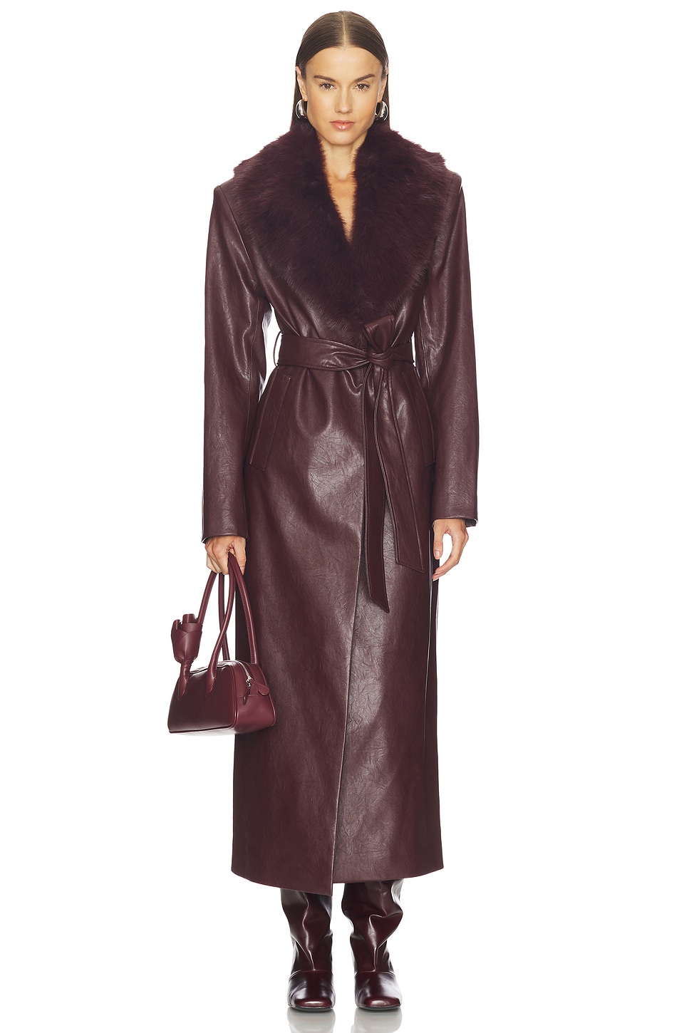 Camila Coelho Nala Coat in Oxblood | REVOLVE