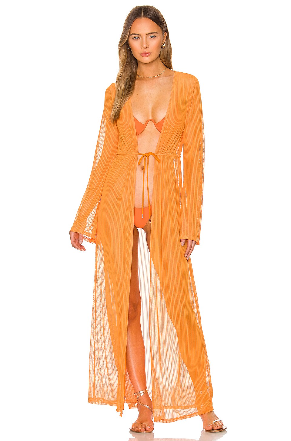 Camila Coelho Nikki Robe in Rustic Orange