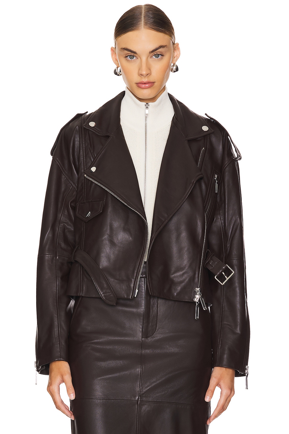 Ambrosia Leather Moto Jacket - thumbnail 3