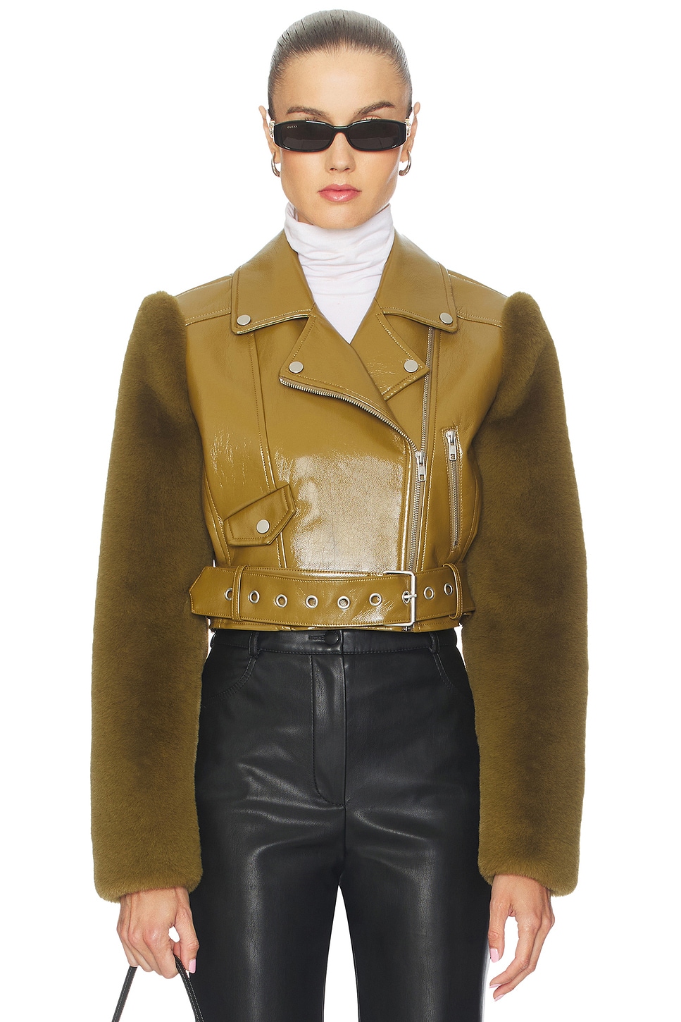 Camila Coelho Florencia Moto Jacket in Olive Green | REVOLVE