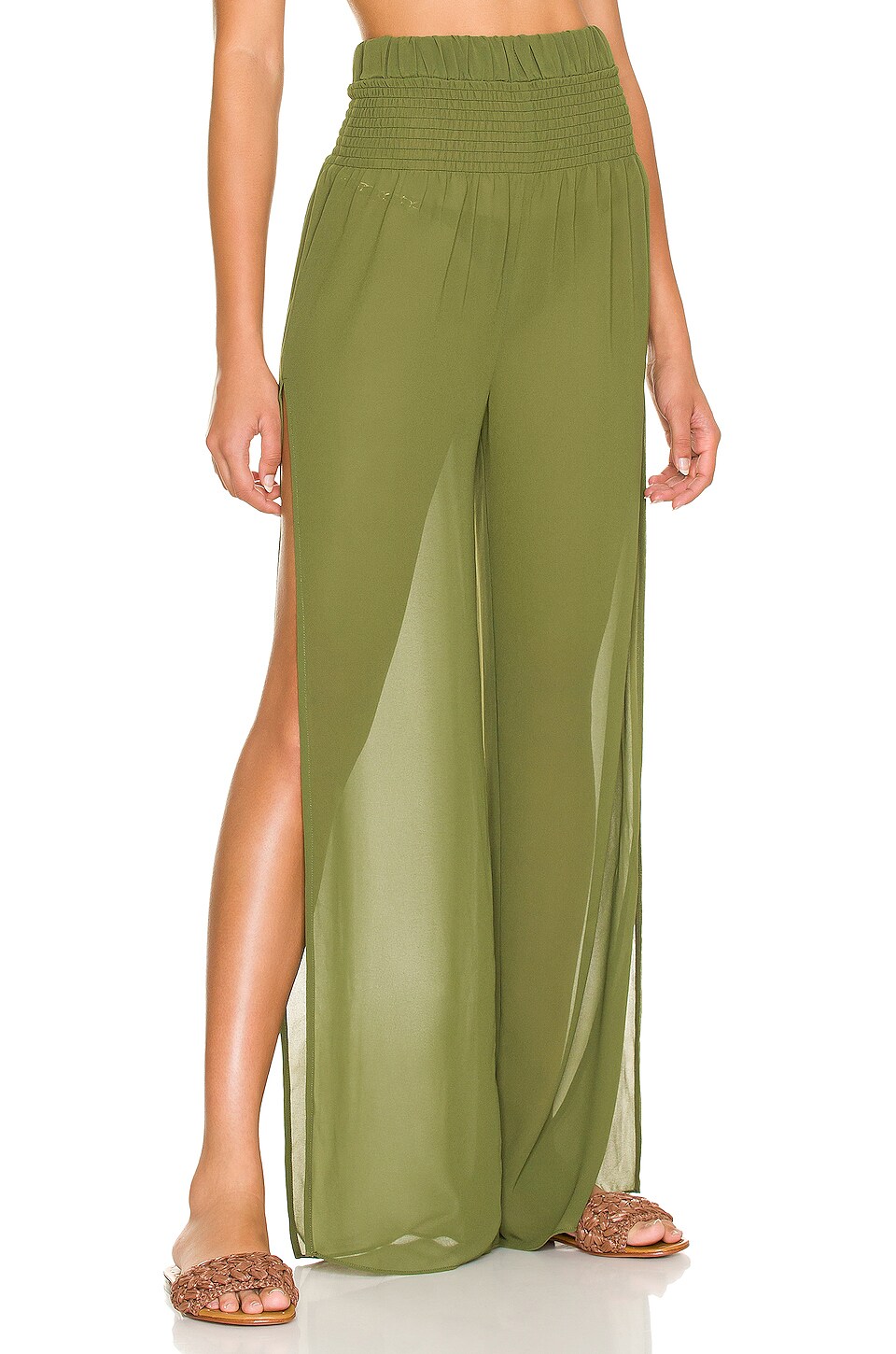 Camila Coelho Nana Pants in Sage Green
