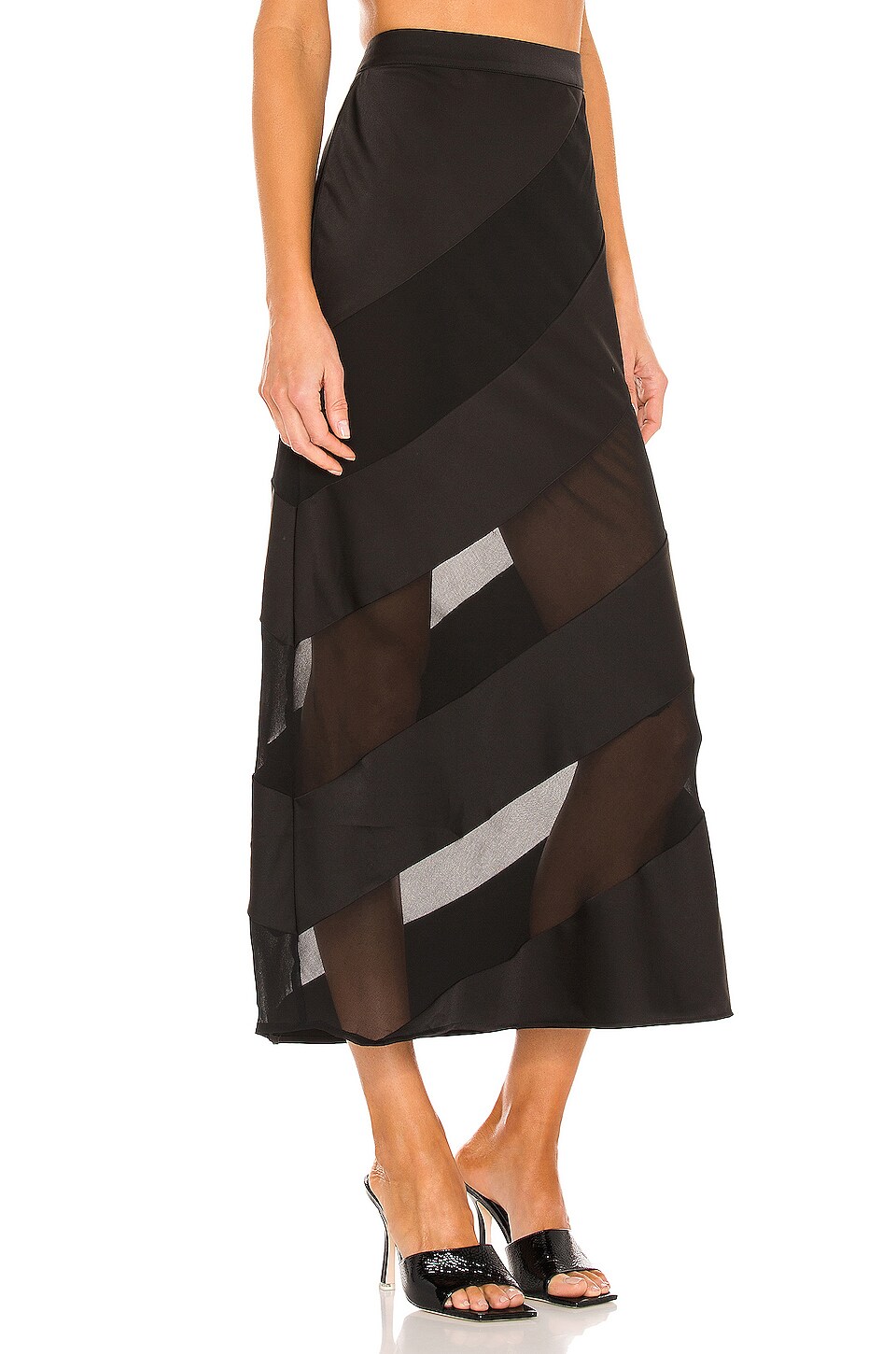 Camila Coelho Joseline Midi Skirt in Black