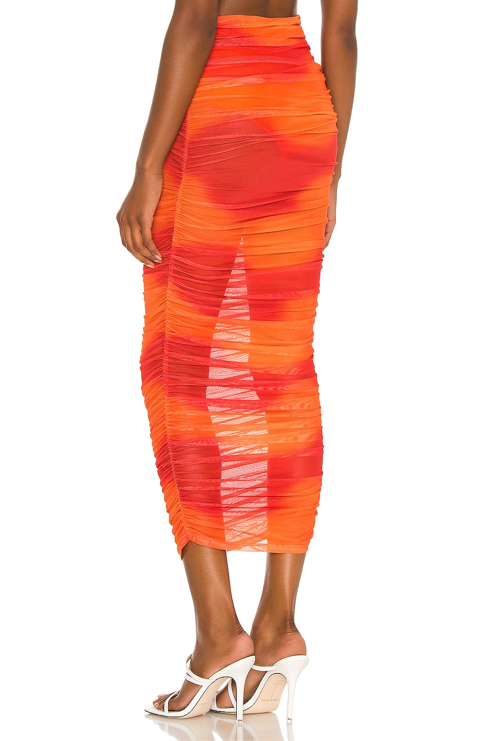 Camila Coelho Kelly Maxi Skirt in Orange Tie Dye | REVOLVE